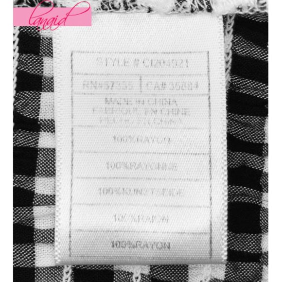 Cupcakes Cashmere Bowman Top Off-The-Shoulder Smocked Gingham Wrap Bardot Blouse - Picture 9 of 9